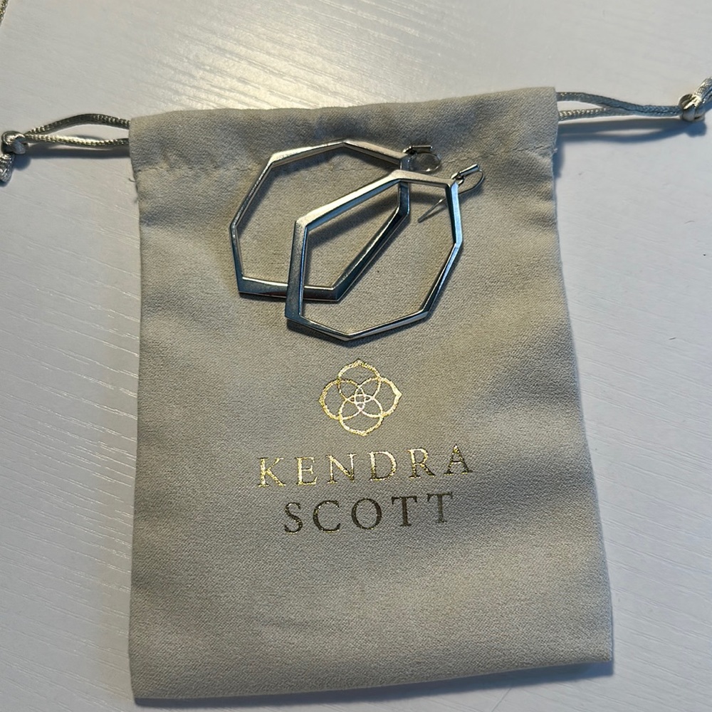 Kendra Scott Silver Drop Earrings